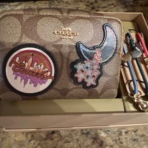 Coach small accessories bag & hair ties